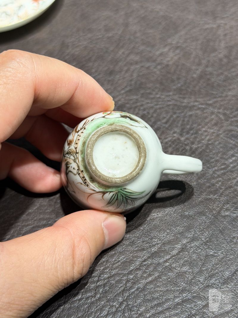 清乾隆 粉彩花鸟纹茶具一套25件 - 图79